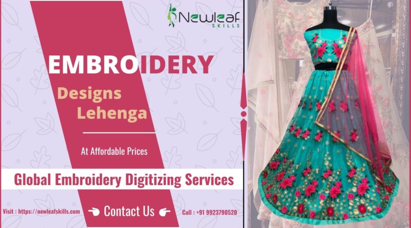 EMBROIDERY DESIGNS LEHENGA