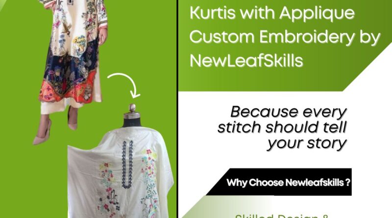 High Quality Designer Kurtis with Custom Embroidery by NewLeafSkills