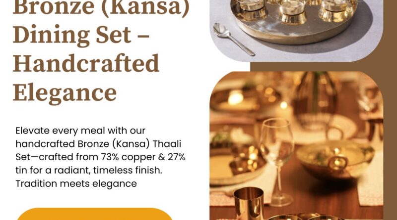 Bronze Kansa Dining Set – Handcrafted Elegance 1