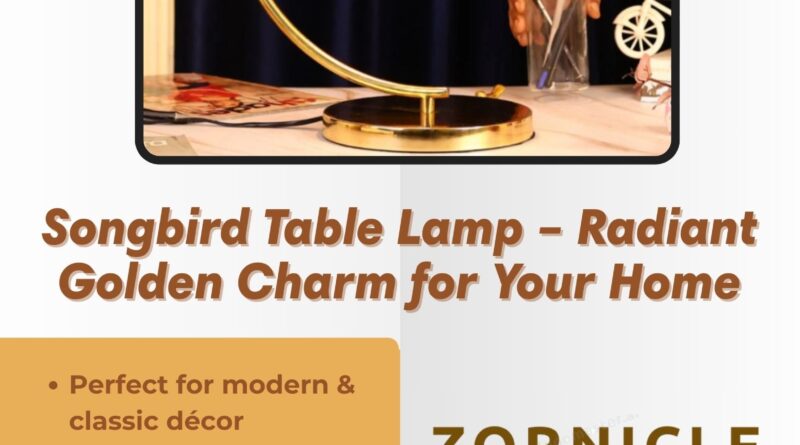 Songbird Table Lamp – Radiant Golden Charm for Your Home