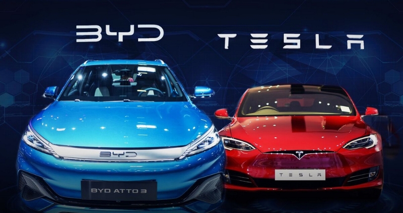 Setback for Tesla Chinas BYD Surpasses It in Sales